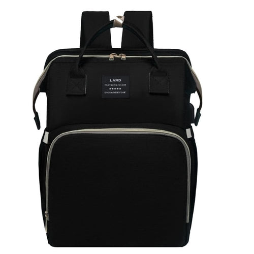 All-in-One Baby Gear Backpack with Sunshade & Net - Black